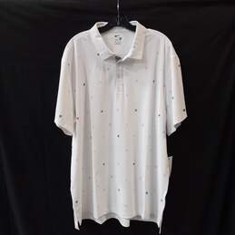 Nike Men's White Player Printed Golf Polo Shirt Size XXL NWT