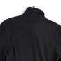 Womens Gray Mock Neck Long Sleeve Quarter Zip Fleece Pullover Jacket Size M image number 4