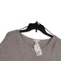 NWT Womens Gray Round Neck Long Sleeve Knitted Pullover Sweater Size Large image number 3