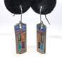 Carly Wright Signed Sterling Silver Modernist Earrings - 4.4g image number 2