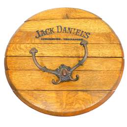 Jack Daniels Whiskey Barrel Head Wall Hanging Coat Rack