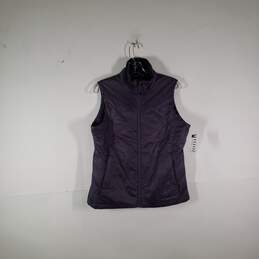 Womens Sleeveless Mid Length Full-Zip Quilted Vest Size Small (4-6)