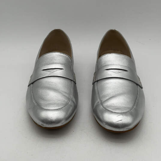 Womens Go To Pearson W21631 Silver Almond Toe Slip-On Loafer Flats Size 9 B image number 1