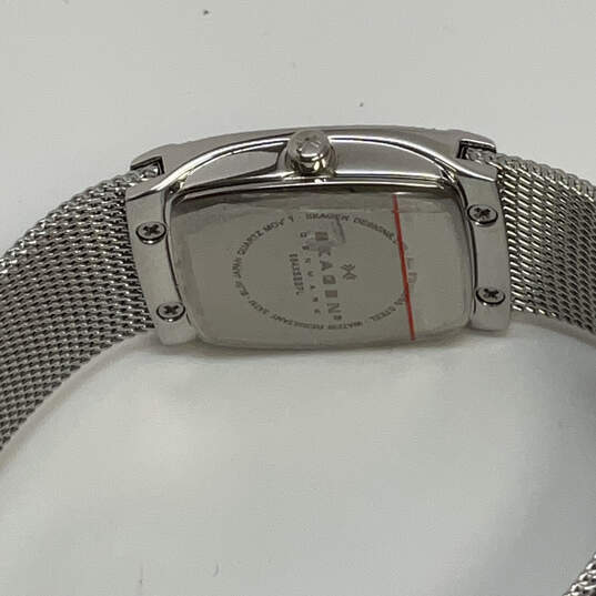 Designer Skagen Silver-Tone Stainless Steel Black Dial Analog Wristwatch image number 4