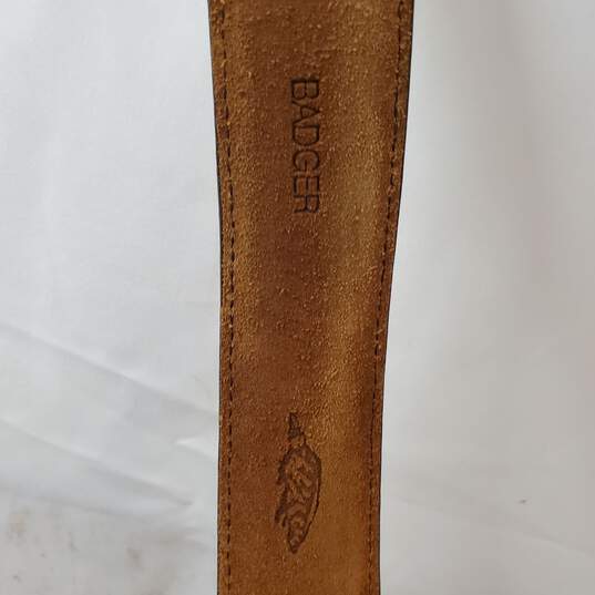 Badger Brown Leather Camo Belt image number 3