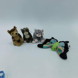Ty Beanie Babies Animal Lot Courage, Sneaky, Float & Silver
