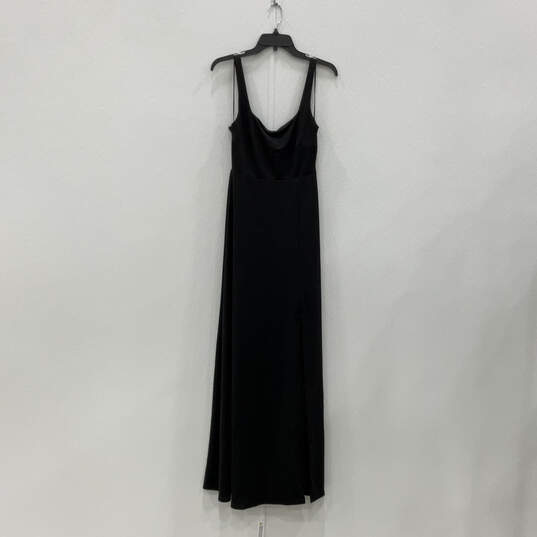 NWT Womens Black Sleeveless Cowl Neck Back Zip Long Maxi Dress Size Small image number 1