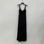 NWT Womens Black Sleeveless Cowl Neck Back Zip Long Maxi Dress Size Small image number 1