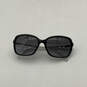 Womens 532711 Black Glitter Crystal Tortoise Shell Rectangular Sunglasses image number 2