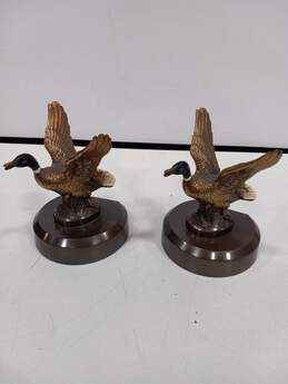 Vintage Canadian Goose Cast Bronze Bookends