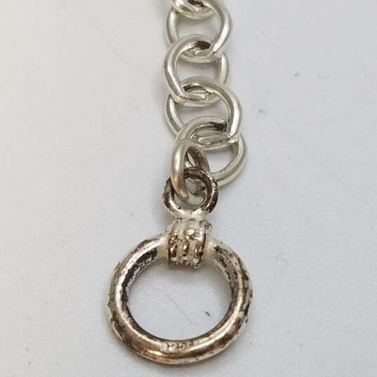 Sterling Silver Rolo Chain Trinket Box Charm 7 7/8inch Bracelet 14.0g image number 8