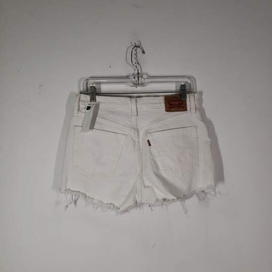 Womens 501 Regular Fit Denim Flat Front 5 Pocket Design Cut-Off Shorts Size W30 image number 2