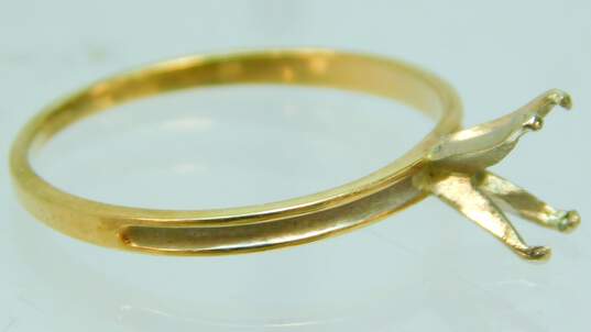 14K Yellow Gold Solitaire Ring Setting 1.1g image number 2
