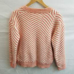 FRNCH Paris Women's Pink Striped Soft Acrylic Sweater Size S alternative image