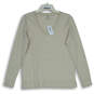 NWT Womens Beige Long Sleeve V-Neck Knitted Pullover Sweater Size Small image number 1