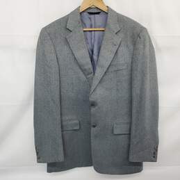 Burberry Wool/Silk Blend Gray Blazer Jacket Mens' Size 40 AUTHENTICATED