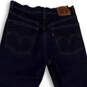 Womens Blue Denim Dark Wash Pockets Stretch Straight Leg Jeans Size W27xL28 image number 4