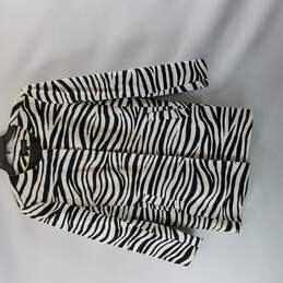 Talbots Women Zebra Print Jacket 12