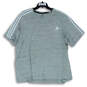 Mens Gray Striped Crew Neck Short Sleeve Pullover T-Shirt Size 2XL image number 1