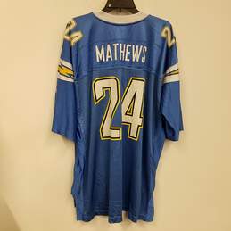Mens Blue Los Angeles Chargers Ryan Mathews #24 Football NFL Jersey Size 2XL alternative image