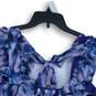 Banana Republic Womens Blue Purple Flutter Sleeve Tie Back Tank Top Size Small image number 4