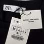 NWT Zara WM's Black Alpaca & Wool Blend Crewneck Fray Sweater Size MM image number 3