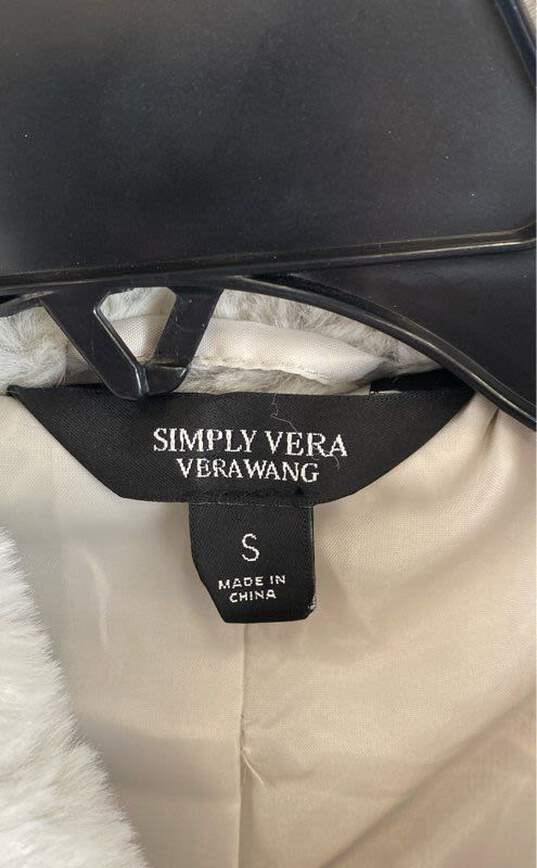 Simply Vera Women Gray Faux Fur Jacket XS image number 3