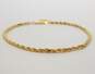 14K Yellow Gold Twisted Rope Chain Bracelet 3.4g image number 2