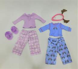 American Girl Purple Snowflake & Reindeer Pajamas Clothing Outfits Accessories