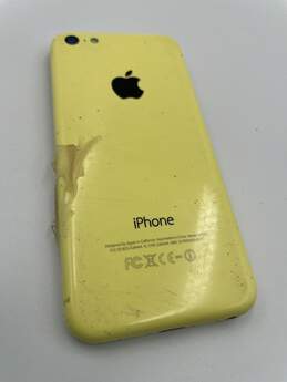 iPhone 5c A1456 Yellow Black 4 Inch Screen iOS Smartphone Locked Not Tested