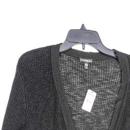 NWT Womens Black Knitted Long Sleeve Open Front Cardigan Sweater Size S/P