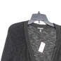 NWT Womens Black Knitted Long Sleeve Open Front Cardigan Sweater Size S/P image number 1