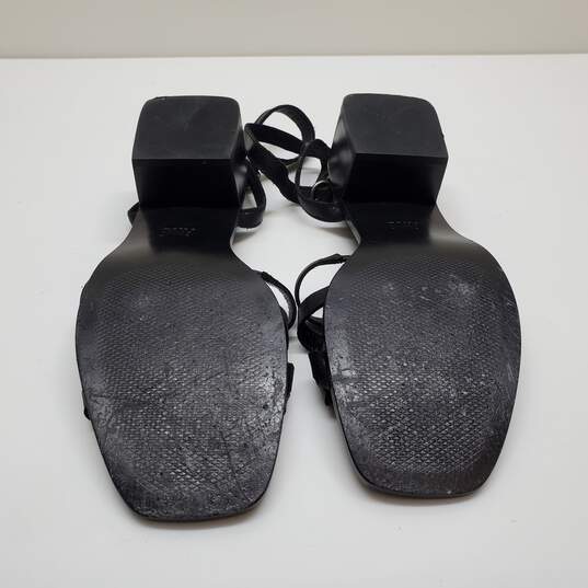 FRYE Women's Cindy Buckle Sandal Heeled Black Leather Strap Sandals Sz 38 image number 6