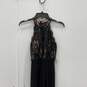 NWT Morgan & Co Womens Black Lace Sleeveless Back Zip Maxi Dress Size 0 image number 3
