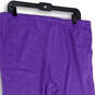 Womens Purple Heather Elastic Waist Slash Pocket Sweatpants Size 2XL image number 4