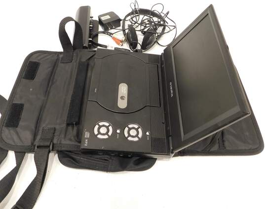 Audiovox Portable 9inch LCD Monitor, DVD & MP3 Player Model D1917 W/ Battery Pack, Charger, AV cables & Carrying Case image number 2