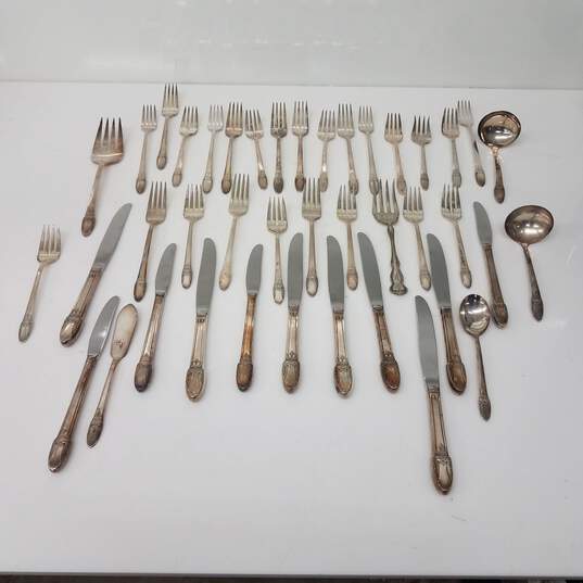 Lot of VTG Silver Plated & Stainless Steel Dinning Utensils image number 1