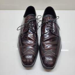 Prada Dark Brown Leather Wingtip Lace Up Dress Shoes MN Size 10.5