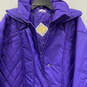 NWT Womens Blue Long Sleeve Hooded Full-Zip Quilted Jacket Size 22W image number 2