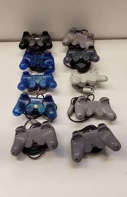 Lot of 10 Sony PSOne/PS2 Analog Controllers for Parts/Repair alternative image