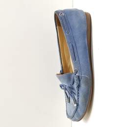 Michael Kors Women's Blue Suede Sutton Moc Flat Loafer Size 7