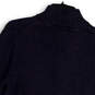 Womens Blue Knitted Half Zip Long Sleeve Pullover Sweater Size Medium image number 4