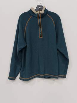 Columbia Blue Quarter Zip Fleece Pullover Men's Size L