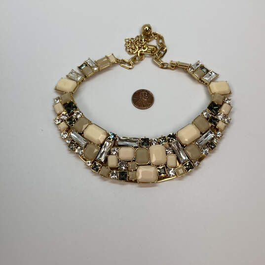Designer Kate Spade Gold-Tone Multicolor Crystal Stone Statement Necklace image number 4