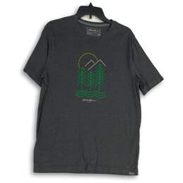 Eddie Bauer Mens Gray Green Crew Neck Short Sleeve Pullover T-Shirt Size M