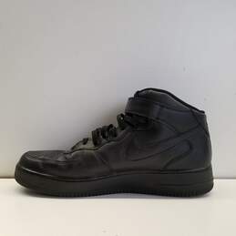 Nike Air Force 1 Mid Triple Black Sneakers 315123-001 Size 13 alternative image