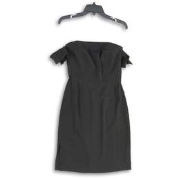 NWT Boston Proper Womens Black Off The Shoulder Back Zip Sheath Dress Size 2