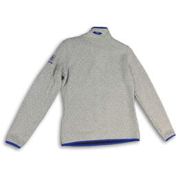 NWT Womens Gray Blue Quilted Long Sleeve Mock Neck Pullover Sweater Size S alternative image
