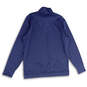 NWT Mens Blue Fleece Mock Neck 1/4 Zip Long Sleeve Pullover Sweater Sz XLT image number 2