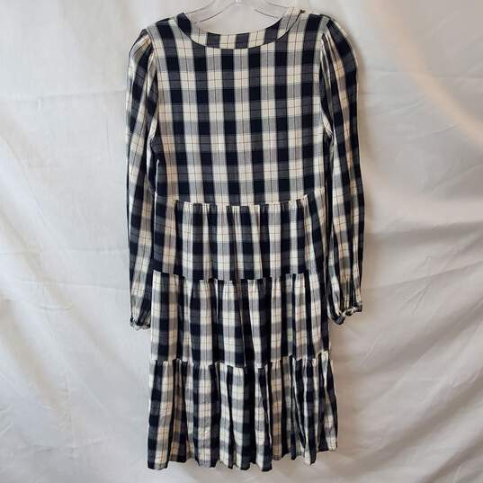 Maeve Anthropologie Black & White Plaid Dress Size XS image number 2